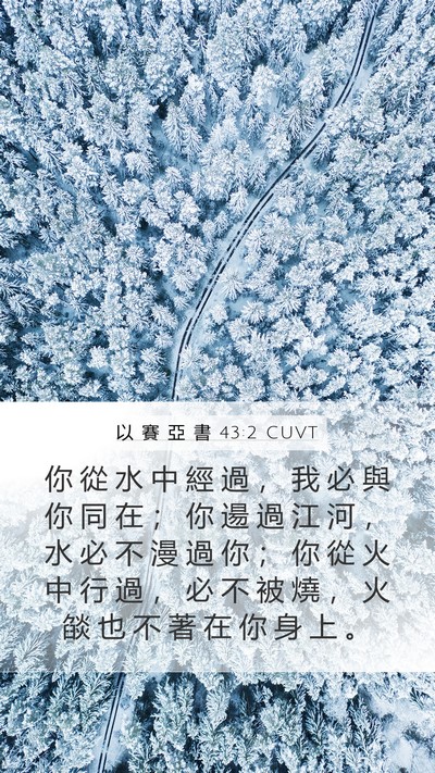 以 賽 亞 書 43:2 CUVT Bible Verse Image