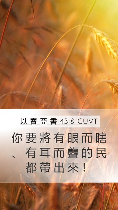 以 賽 亞 書 43:8 CUVT Bible Verse Image