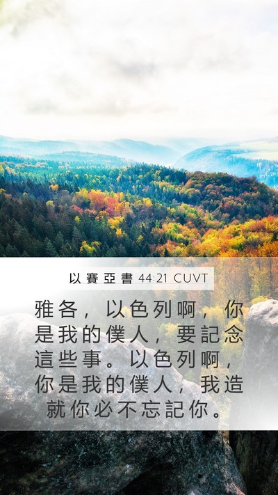 以 賽 亞 書 44:21 CUVT Bible Verse Image