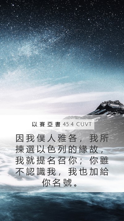 以 賽 亞 書 45:4 CUVT Bible Verse Image