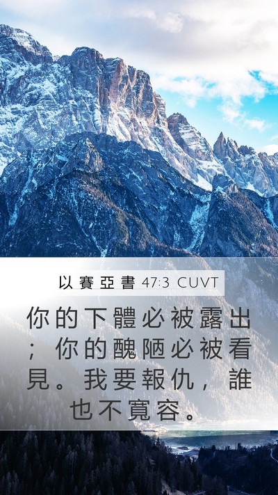 以 賽 亞 書 47:3 CUVT Bible Verse Image