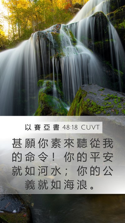 以 賽 亞 書 48:18 CUVT Bible Verse Image