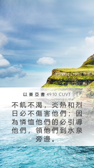 以 賽 亞 書 49:10 CUVT Bible Verse Image