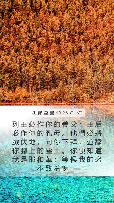 以 賽 亞 書 49:23 CUVT Bible Verse Image