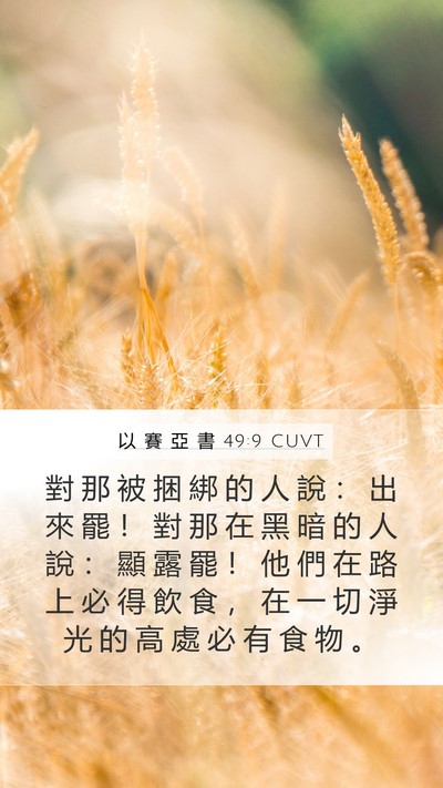 以 賽 亞 書 49:9 CUVT Bible Verse Image