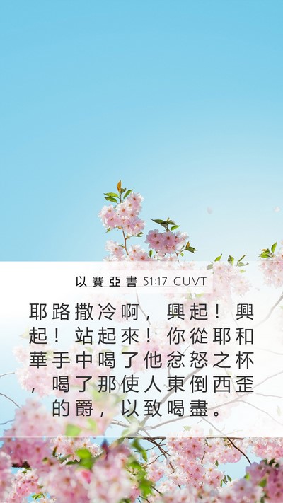 以 賽 亞 書 51:17 CUVT Bible Verse Image