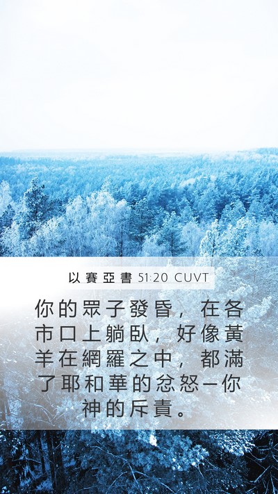 以 賽 亞 書 51:20 CUVT Bible Verse Image