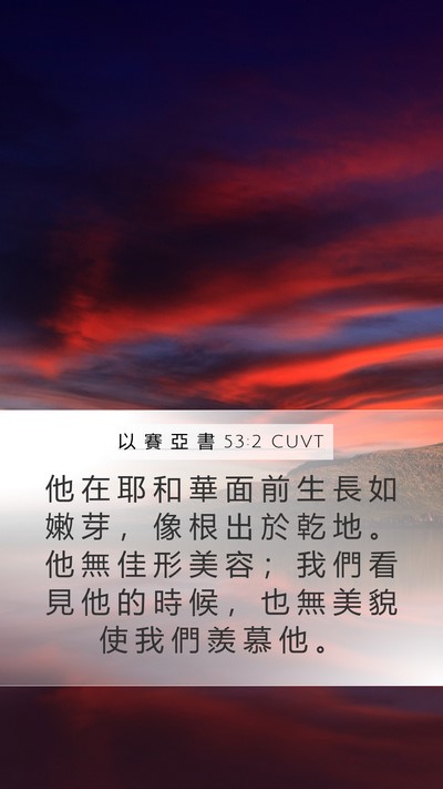 以 賽 亞 書 53:2 CUVT Bible Verse Image