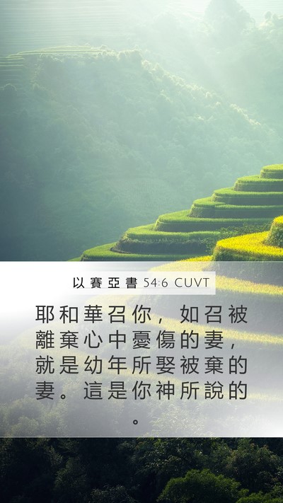 以 賽 亞 書 54:6 CUVT Bible Verse Image