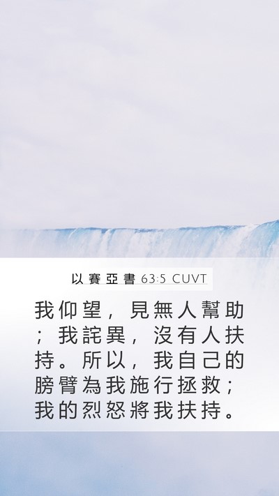 以 賽 亞 書 63:5 CUVT Bible Verse Image