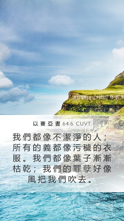 以 賽 亞 書 64:6 CUVT Bible Verse Image