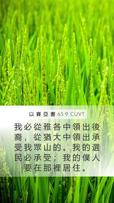 以 賽 亞 書 65:9 CUVT Bible Verse Image