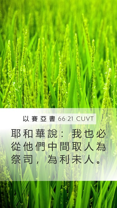 以 賽 亞 書 66:21 CUVT Bible Verse Image