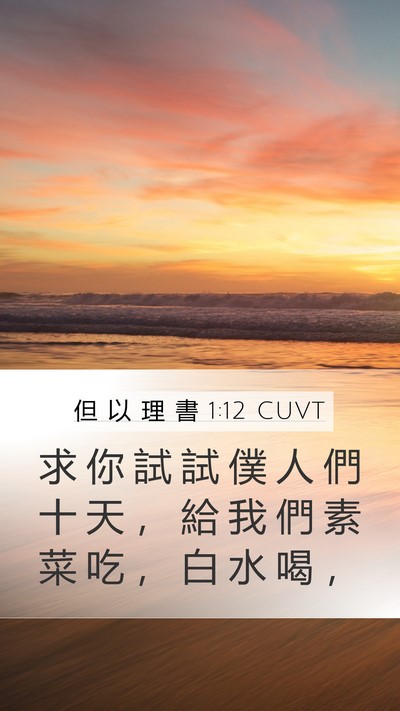 但 以 理 書 1:12 CUVT Mobile Phone Wallpaper - 求 你 試 試 僕 人 們 十 天 ， 給 我 - Mobile Bible Verse Wallpaper