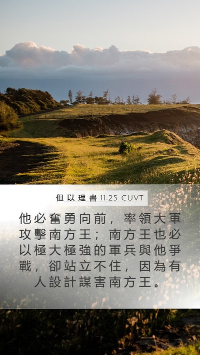 但 以 理 書 11:25 CUVT Bible Verse Image