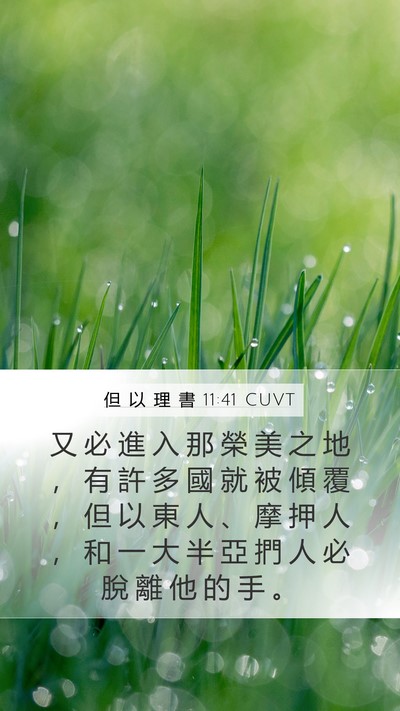 但 以 理 書 11:41 CUVT Bible Verse Image