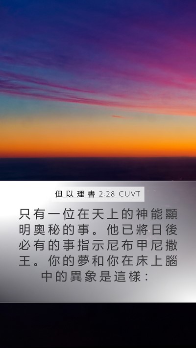 但 以 理 書 2:28 CUVT Bible Verse Image