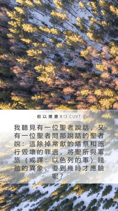 但 以 理 書 8:13 CUVT Bible Verse Image