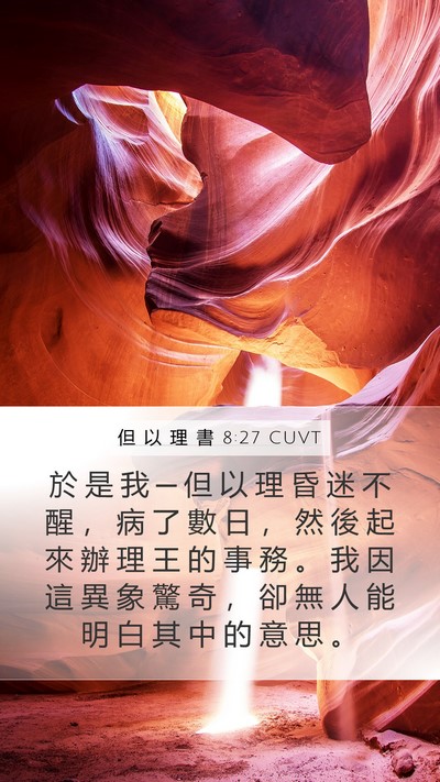 但 以 理 書 8:27 CUVT Bible Verse Image