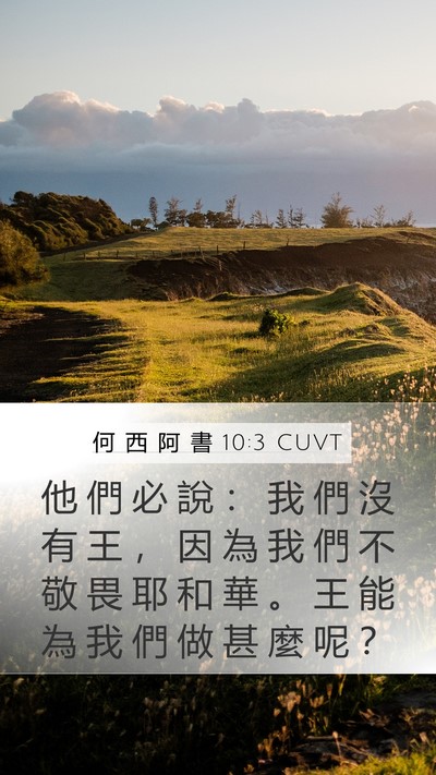 何 西 阿 書 10:3 CUVT Mobile Phone Wallpaper - 他 們 必 說 ： 我 們 沒 有 王 ， 因 - Mobile Bible Verse Wallpaper