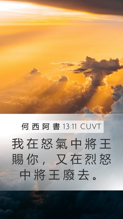 何 西 阿 書 13:11 CUVT Bible Verse Image