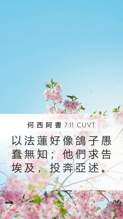 何 西 阿 書 7:11 CUVT Bible Verse Image