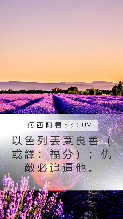 何 西 阿 書 8:3 CUVT Mobile Phone Wallpaper - 以 色 列 丟 棄 良 善 （ 或 譯 ： 福 - Mobile Bible Verse Wallpaper