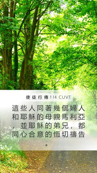 使 徒 行 傳 1:14 CUVT Bible Verse Image