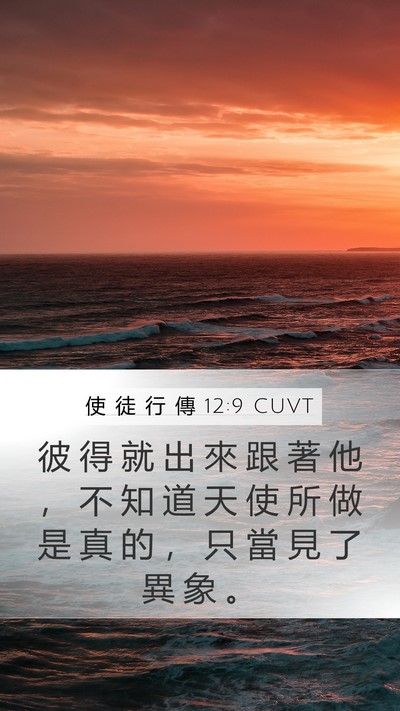 使 徒 行 傳 12:9 CUVT Bible Verse Image