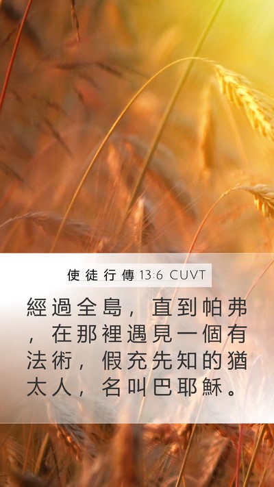 使 徒 行 傳 13:6 CUVT Bible Verse Image