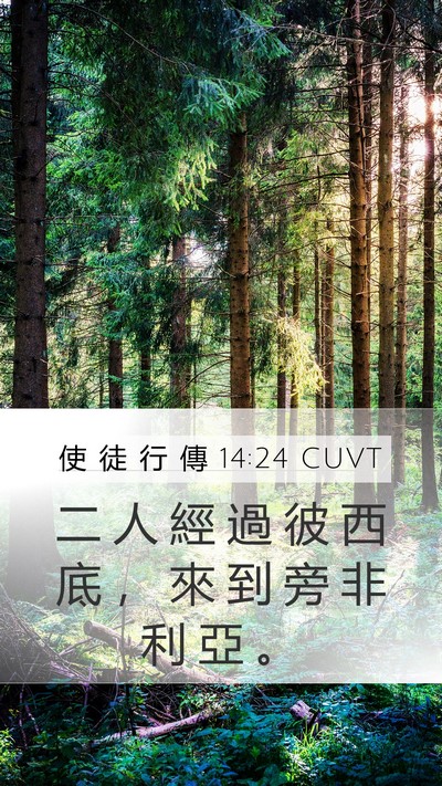 使 徒 行 傳 14:24 CUVT Bible Verse Image