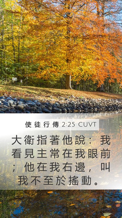 使 徒 行 傳 2:25 CUVT Bible Verse Image
