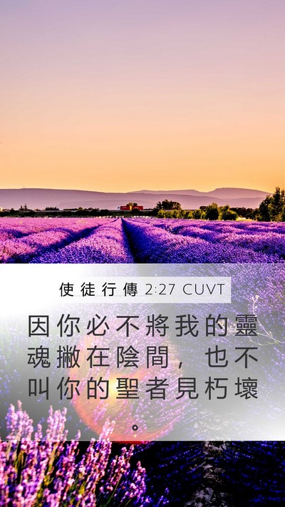使 徒 行 傳 2:27 CUVT Bible Verse Image