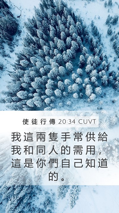 使 徒 行 傳 20:34 CUVT Bible Verse Image