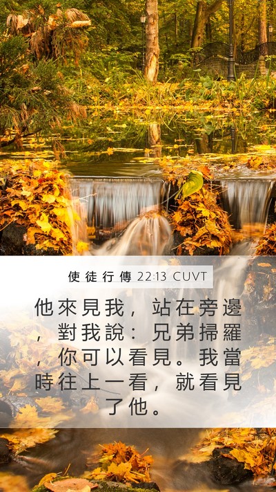 使 徒 行 傳 22:13 CUVT Bible Verse Image