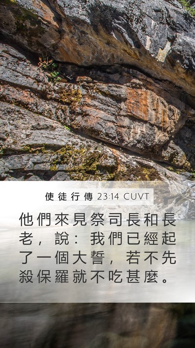 使 徒 行 傳 23:14 CUVT Bible Verse Image