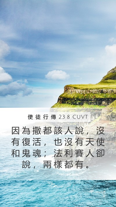 使 徒 行 傳 23:8 CUVT Bible Verse Image