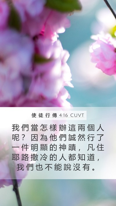 使 徒 行 傳 4:16 CUVT Bible Verse Image