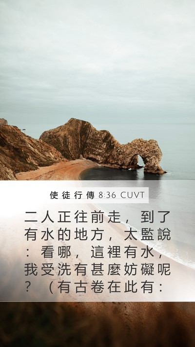 使 徒 行 傳 8:36 CUVT Bible Verse Image