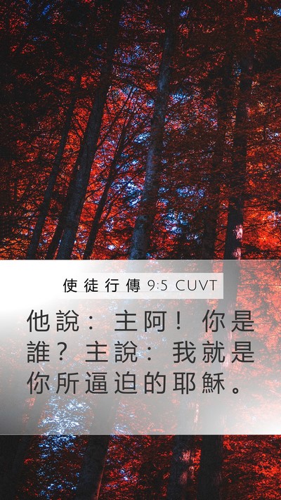 使 徒 行 傳 9:5 CUVT Bible Verse Image
