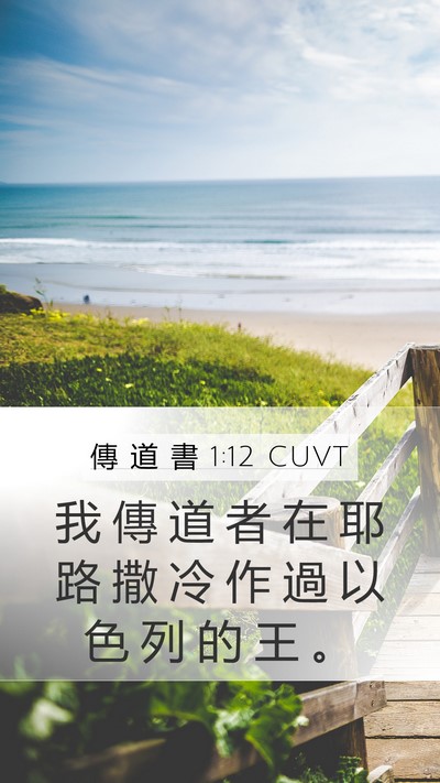 傳 道 書 1:12 CUVT Bible Verse Image