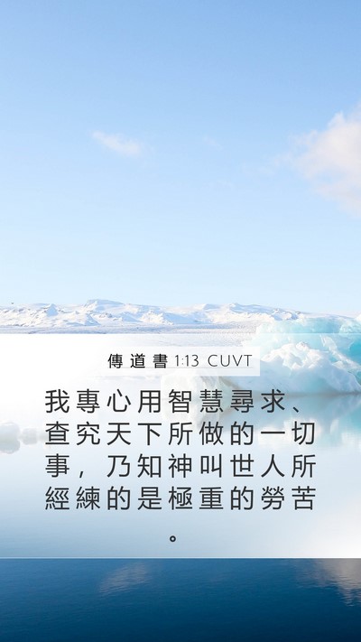 傳 道 書 1:13 CUVT Bible Verse Image