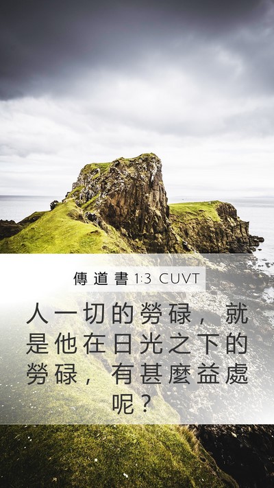 傳 道 書 1:3 CUVT Bible Verse Image