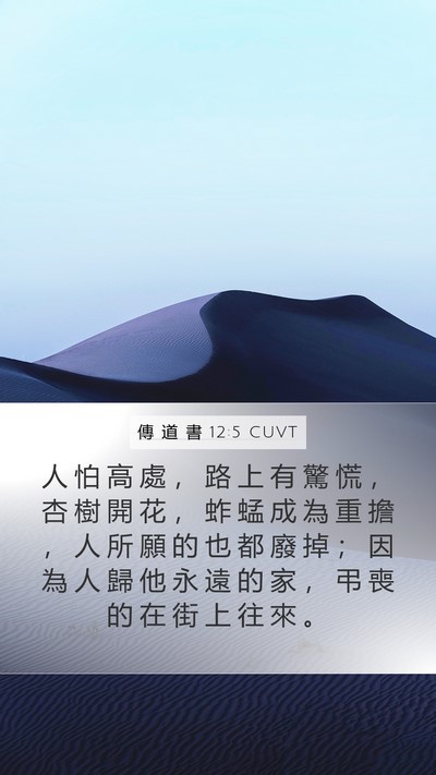 傳 道 書 12:5 CUVT Bible Verse Image