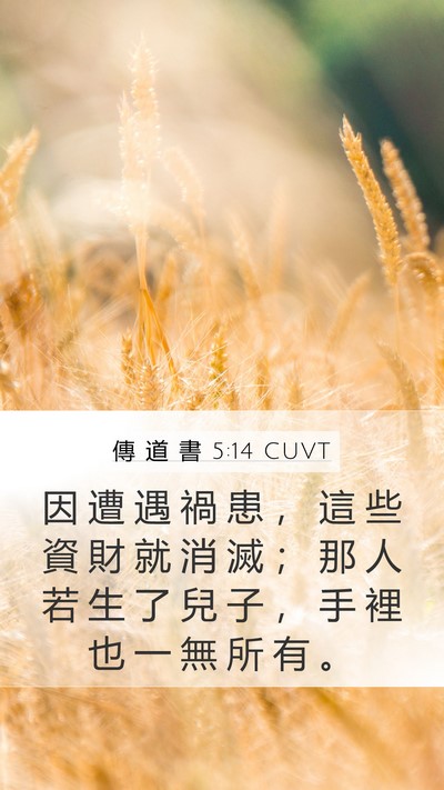 傳 道 書 5:14 CUVT Bible Verse Image