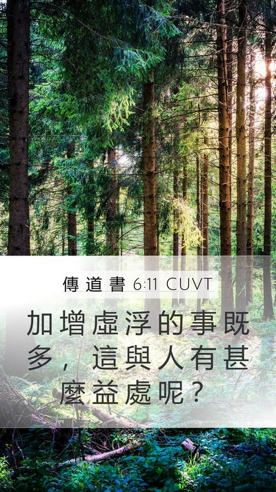 傳 道 書 6:11 CUVT Bible Verse Image