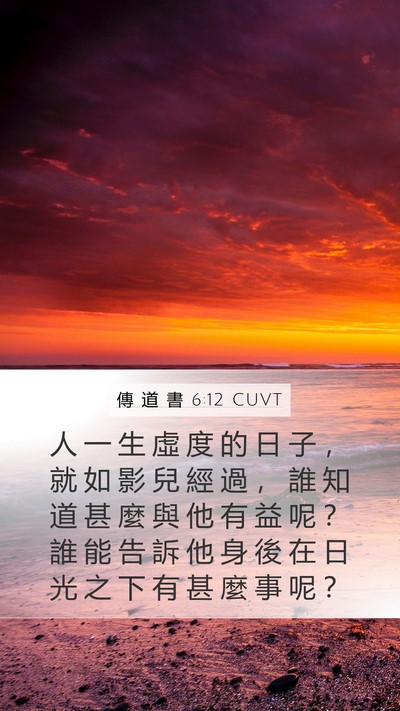 傳 道 書 6:12 CUVT Bible Verse Image