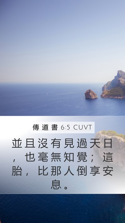 傳 道 書 6:5 CUVT Bible Verse Image