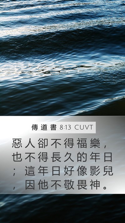 傳 道 書 8:13 CUVT Bible Verse Image