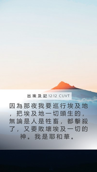 出 埃 及 記 12:12 CUVT Bible Verse Image